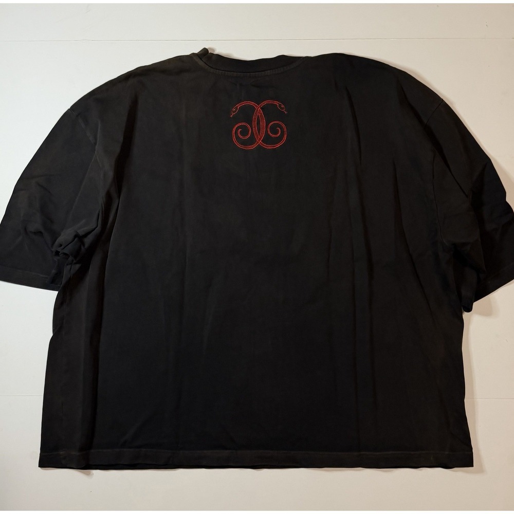 WILLY CHAVARRIA Script Logo Buffalo T-Shirt Washed Black Oversized Medium Rare
